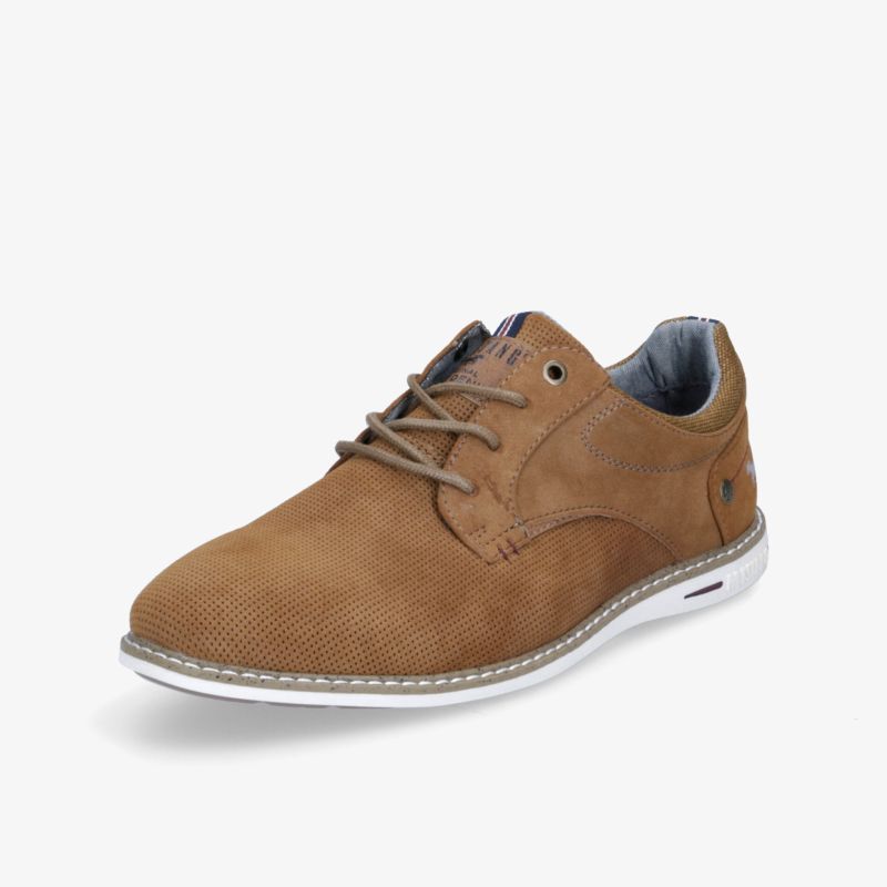 Lederschnürschuh in Braun mit eleganter und bequemer Passform. Perfekt für jeden Anlass.