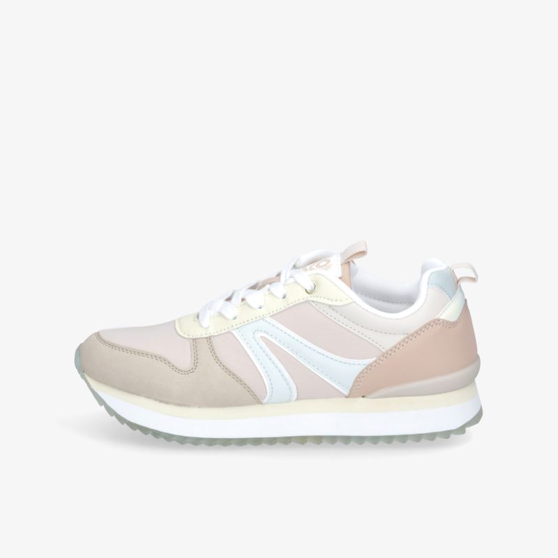 Leichter Sneaker mit atmungsaktivem Material und stoßdämpfender, flexibler Sohle in elegantem Design seitlich abgebildet