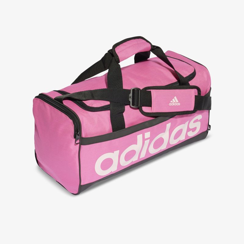 Geräumige, stilvolle Adidas Sporttasche in Pink mit robusten Tragegurten und großem Hauptfach für vielseitigen Einsatz.