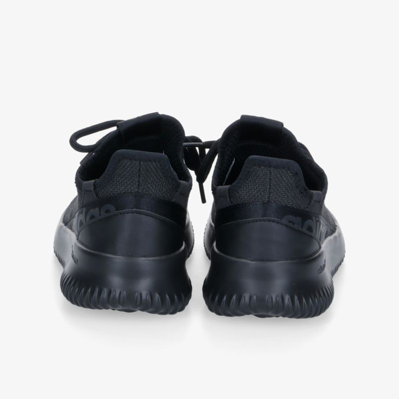 Schwarze Sneaker in elegantem Design mit modernem Schnitt und sportlicher Form von hinten.