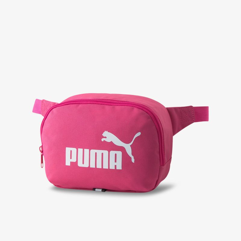 Sportliche pinke Gürteltasche von Puma mit praktischem, stilvollem Design und auffälligem Markenlogo.