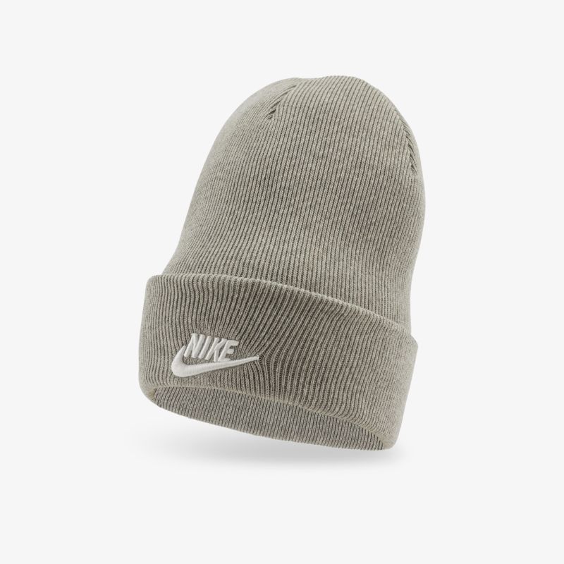 Graue Beanie mit gesticktem Logo für modernen Stil und hohen Tragekomfort