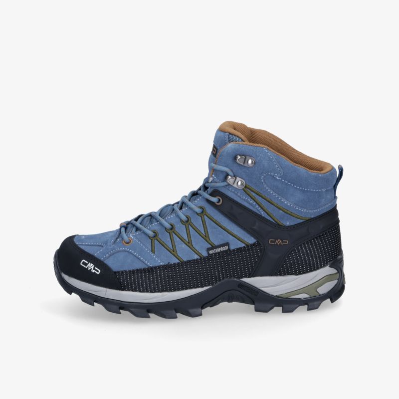 Robuster blauer Wanderschuh mit rutschfester Sohle und gepolstertem Schaft für hohen Komfort beim Trekking
