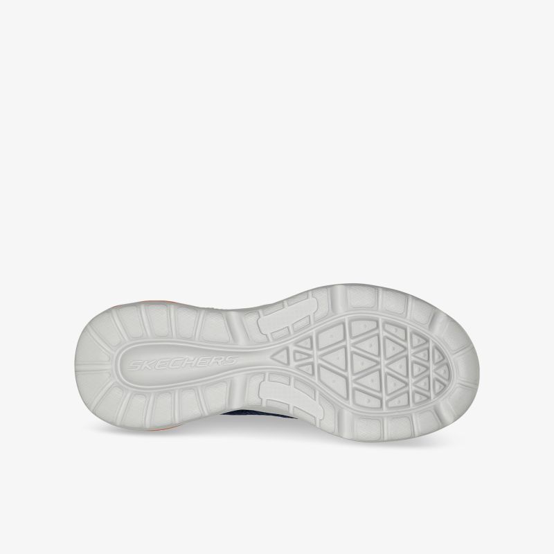 Weiße Schuhsohle mit profilierter, rutschfester und flexibler Struktur für optimalen Halt und Komfort