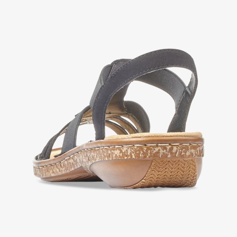 Bequeme Sandale mit rutschfester Sohle und gepolsterter Innensohle, flexible Riemen für optimalen Komfort