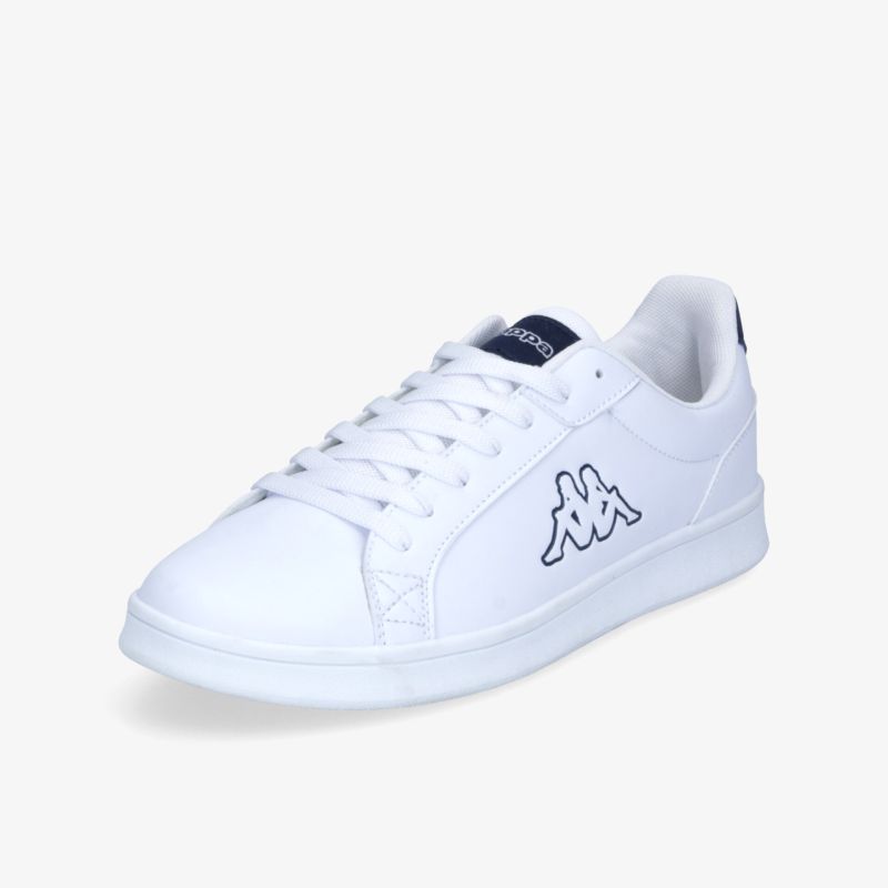 Weißer Sneaker mit Kappa Logo, sportlich, bequem und atmungsaktiv, leichter Schuh für Alltag und Freizeit