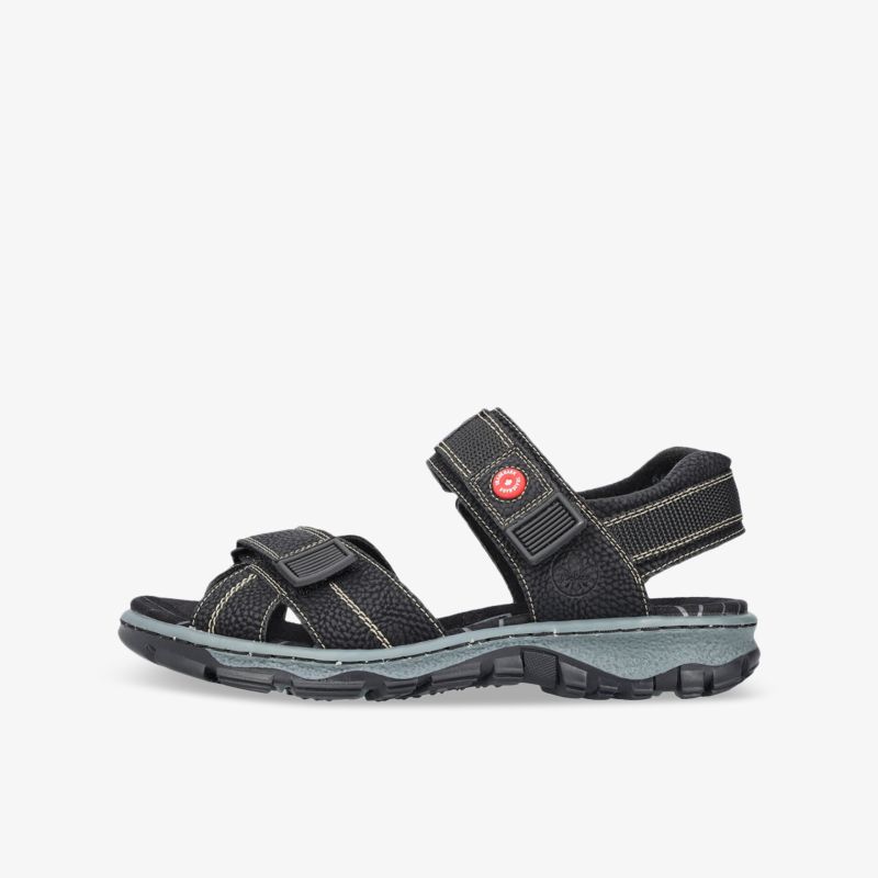Bequeme, robuste Sandale mit verstellbaren Riemen und rutschfester Sohle für Outdoor-Aktivitäten.