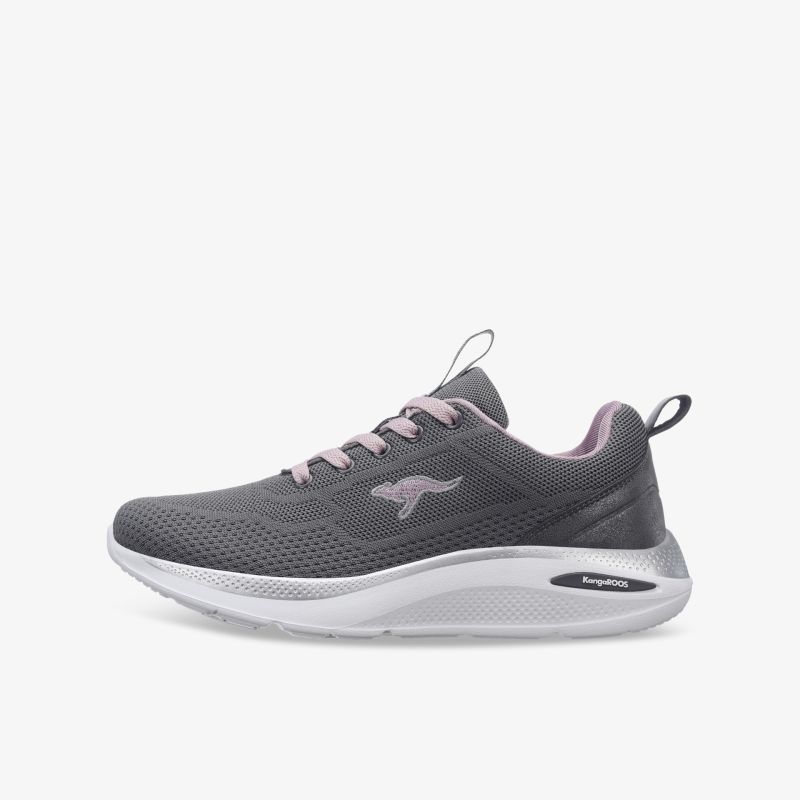 Leichter grauer Sneaker mit atmungsaktivem Mesh und gedämpfter rutschfester Sohle, komfortabel und vielseitig