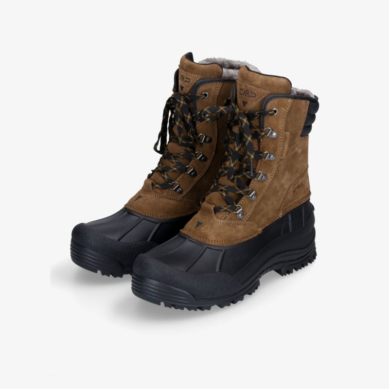 Robuste, wasserdichte Winterstiefel mit warmem Fellfutter und rutschfester Sohle für kalte Tage