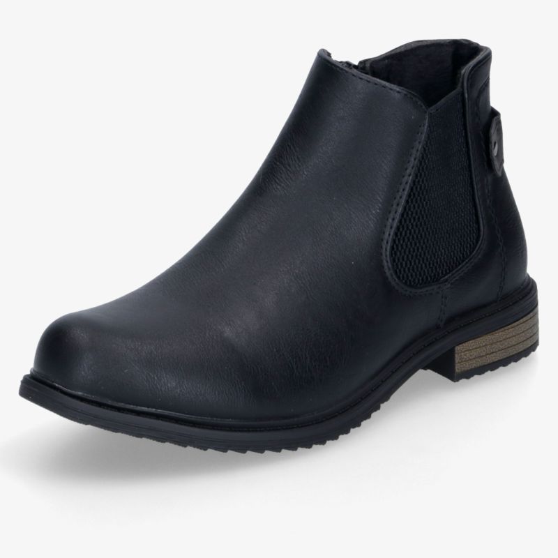 Schwarzer Chelsea Boot mit elastischem Einsatz und rutschfester Sohle für stilvolle und bequeme Auftritte.