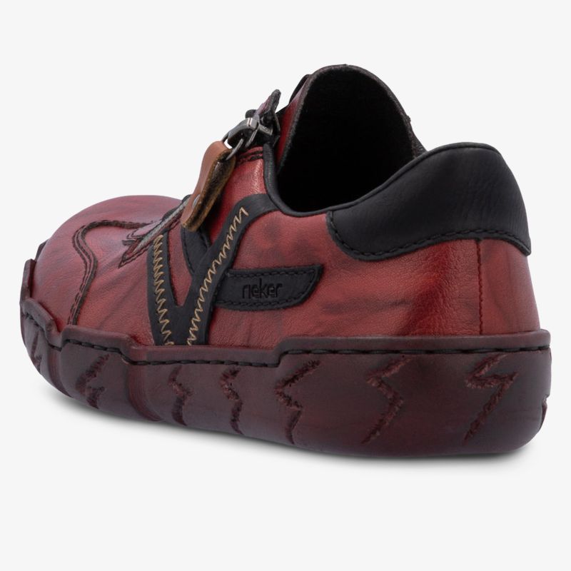 Robuster und komfortabler Schuh mit gepolstertem Schaft und strapazierfähiger Sohle, seitliche Ansicht