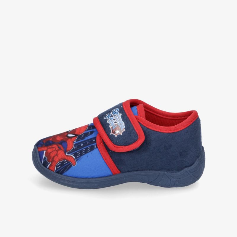 Bequemer Hausschuh mit Comicdesign und Klettverschluss, ideal für sicheren Halt und Komfort im Alltag.