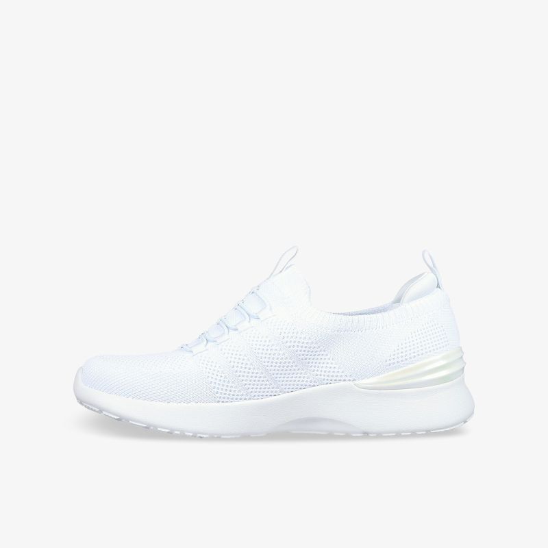 leichter weißer Sneaker mit atmungsaktivem Material und modernem Design in klarer Seitenansicht