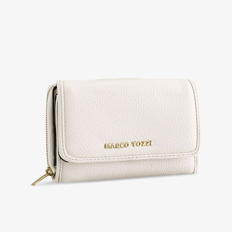 Elegante, kompakte Geldbörse mit praktischem Reißverschluss und edler Markenprägung.