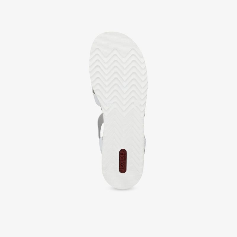 Weiße Schuhsohle mit rutschfestem, griffigem Profil für optimale Bodenhaftung und Strapazierfähigkeit