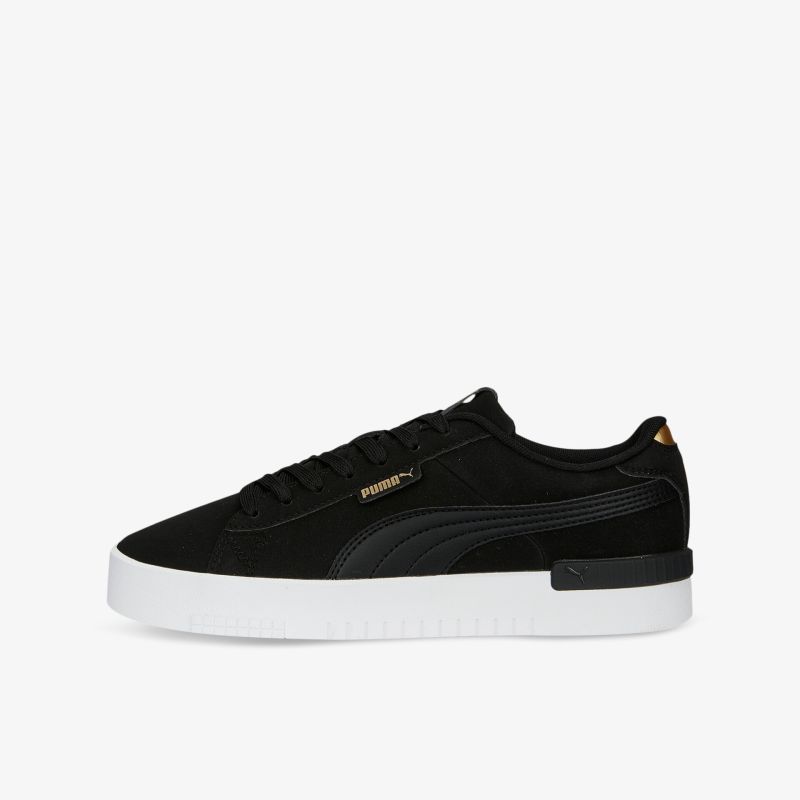 Moderner schwarzer Sneaker mit weißer Sohle und elegantem Design für sportlichen Komfort im Alltag.