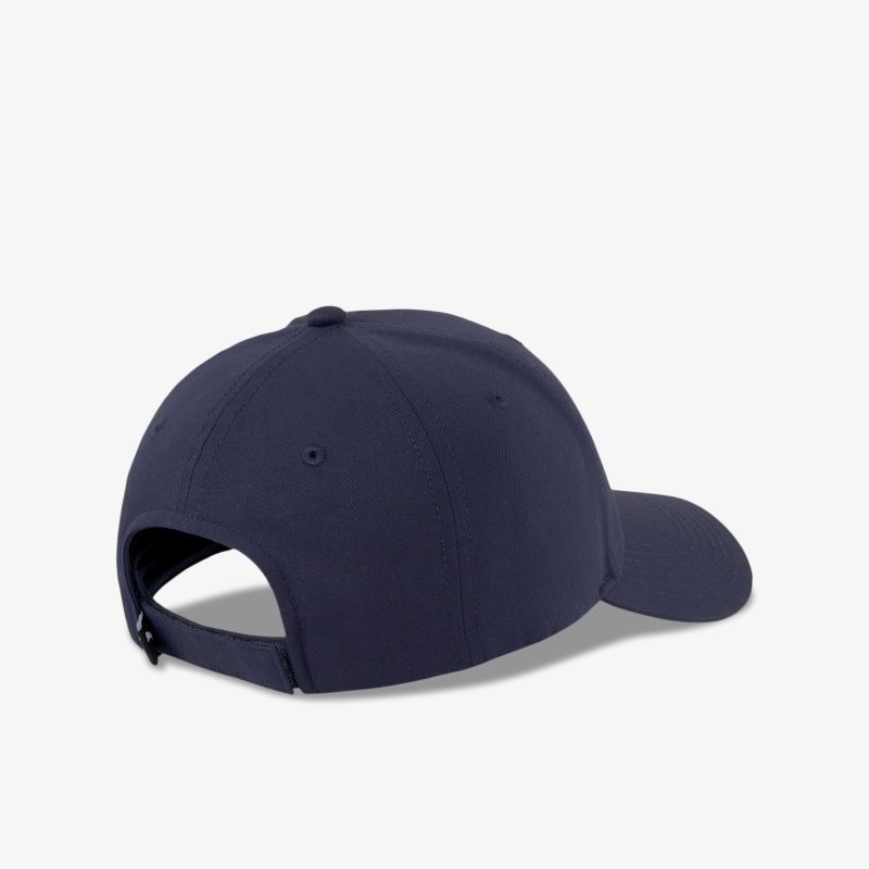 Dunkelblaue Baseballcap mit verstellbarem Verschluss, robustem Material und angenehmem Tragekomfort
