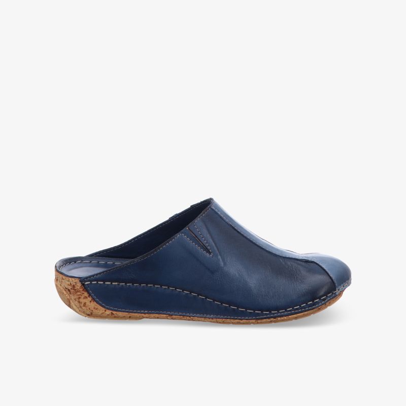 Bequemer blauer Schlüpfschuh mit rutschfester Sohle und hochwertigem, langlebigem Material für den täglichen Komfort.