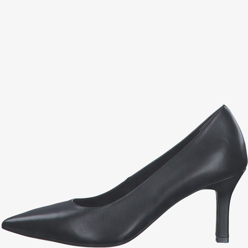 Eleganter schwarzer Pumps mit spitzer Zehenpartie und schlankem Absatz für stilvolle Auftritte.