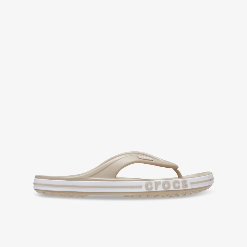 Beiger Flip Flop mit bequemem Fußbett und rutschfester Sohle, ideal für sommerlichen Komfort und Alltag