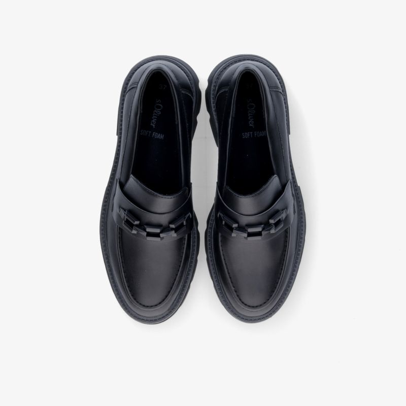 Elegante schwarze Lederloafer mit stilvollem Design und langlebigem Komfort, perfekt für jeden Anlass.