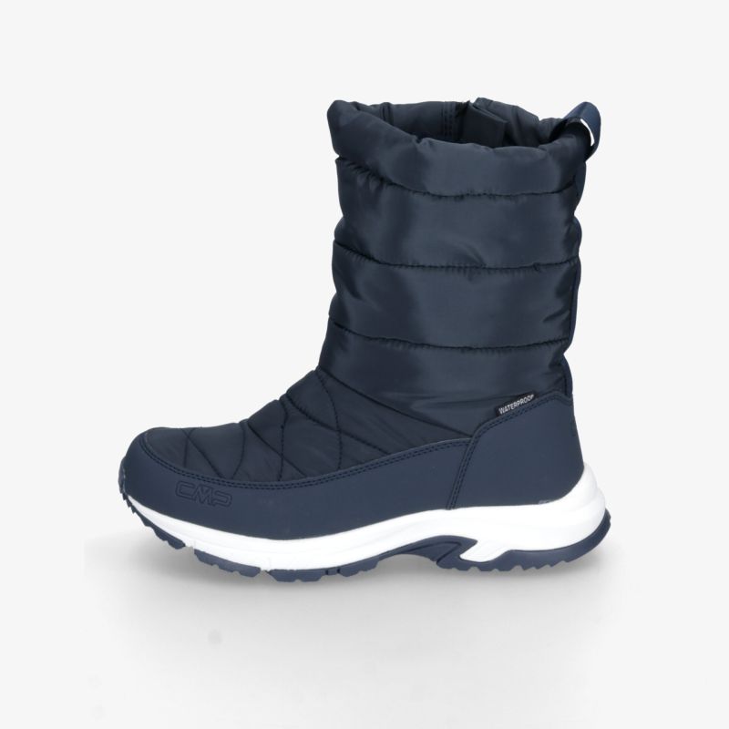 Wasserdichter, warmer Winterstiefel mit gepolsterter Oberfläche und rutschfester Sohle, seitliche Ansicht