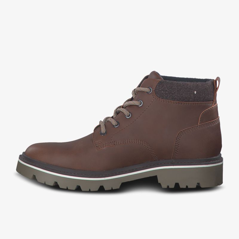 Elegante braune Schnürstiefeletten mit robuster Sohle und bequemem Tragekomfort, vielseitig für jeden Anlass.
