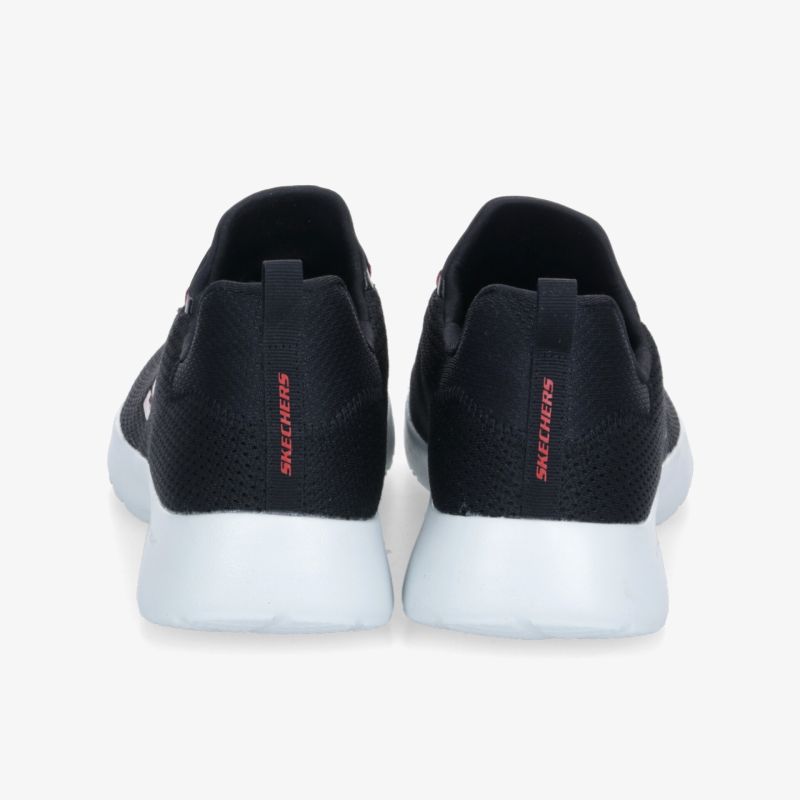 Bequeme und stylische schwarze Sportschuhe mit weißer Sohle. Vielseitig für sportliche Aktivitäten geeignet.