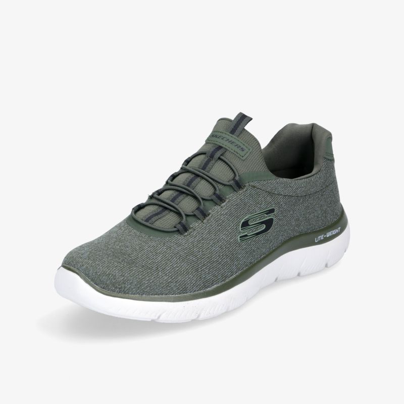 Moderner grüner Sneaker mit weißer Sohle und bequemer Passform für optimalen Komfort.