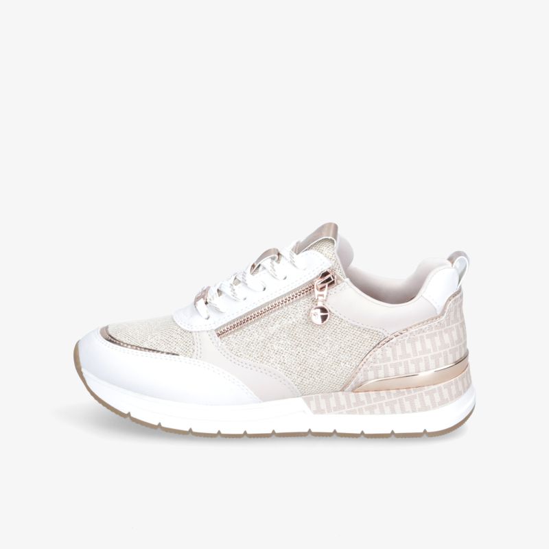 Elegante Schnürschuhe mit Glitzerakzent und Reißverschluss, ideal für stilvolle Anlässe