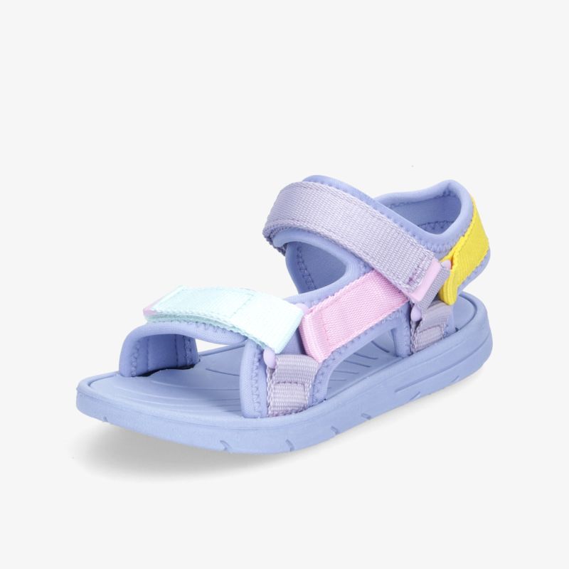 Bequeme Sandale mit buntem Design und Klettverschluss für optimalen Halt und komfortable Sommerabenteuer.