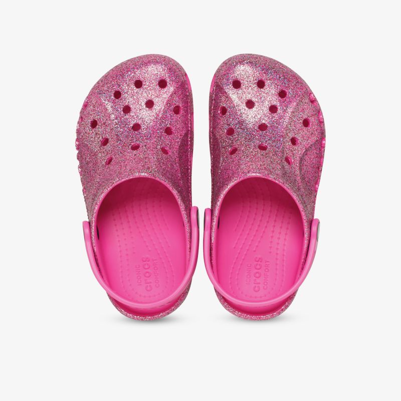 Leichte und bequeme pinkfarbene Gummi-Clogs mit mehreren Belüftungsöffnungen für optimalen Tragekomfort