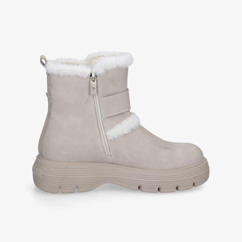 Stylischer, gefütterter Stiefel mit Reißverschluss und dicker Sohle für optimalen Komfort und Wärme im Winter.