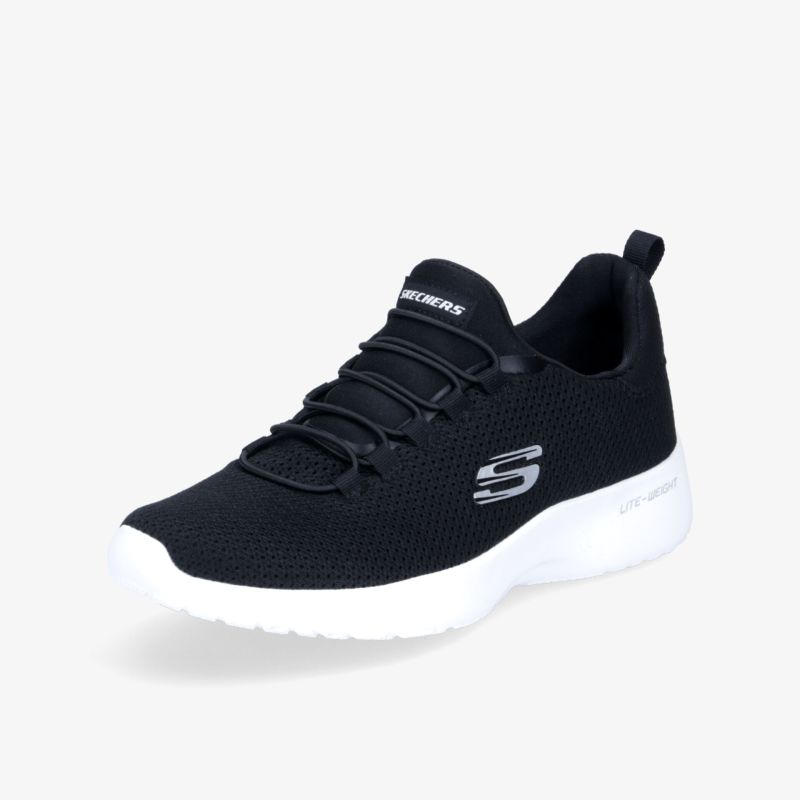 Moderner schwarzer Sneaker mit weißer Sohle und atmungsaktivem Material. Flexibilität und Komfort im sportlichen Design.