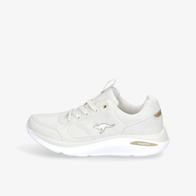 Elegante weiße Sneakers mit sportlichem Design und hohem Tragekomfort. Leichte und rutschfeste Sohle.