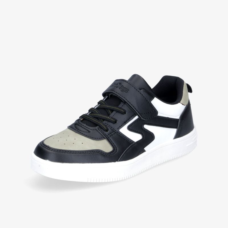 Moderner Sneaker mit Klettverschluss und Kontrastdesign für sportlichen Komfort und Stil.