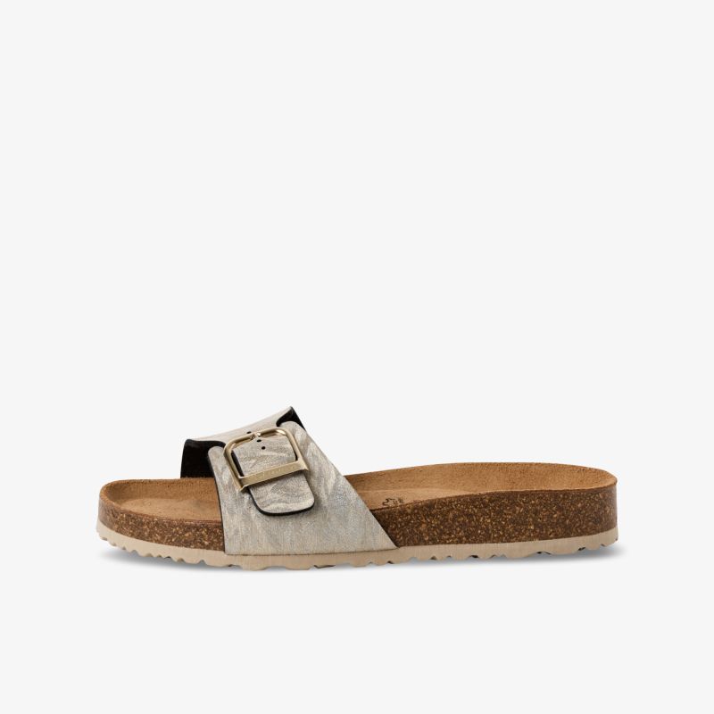 Bequeme Sandale mit verstellbarer Metallschnalle und weichem Fußbett, ideale leichte und rutschfeste Latsche