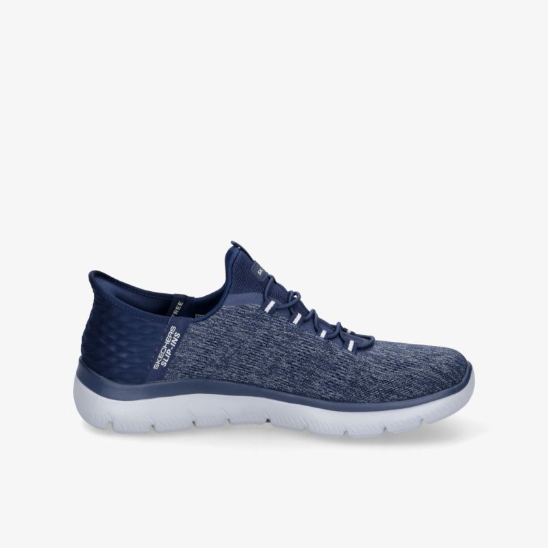 Leichter, atmungsaktiver Sportschuh in Blau mit weißer flexibler Sohle, ideal für hohen Tragekomfort