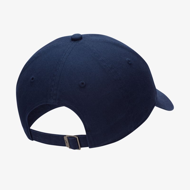 Schwarze Baseball-Cap mit verstellbarem Verschluss, ideal für Sport und Freizeit.