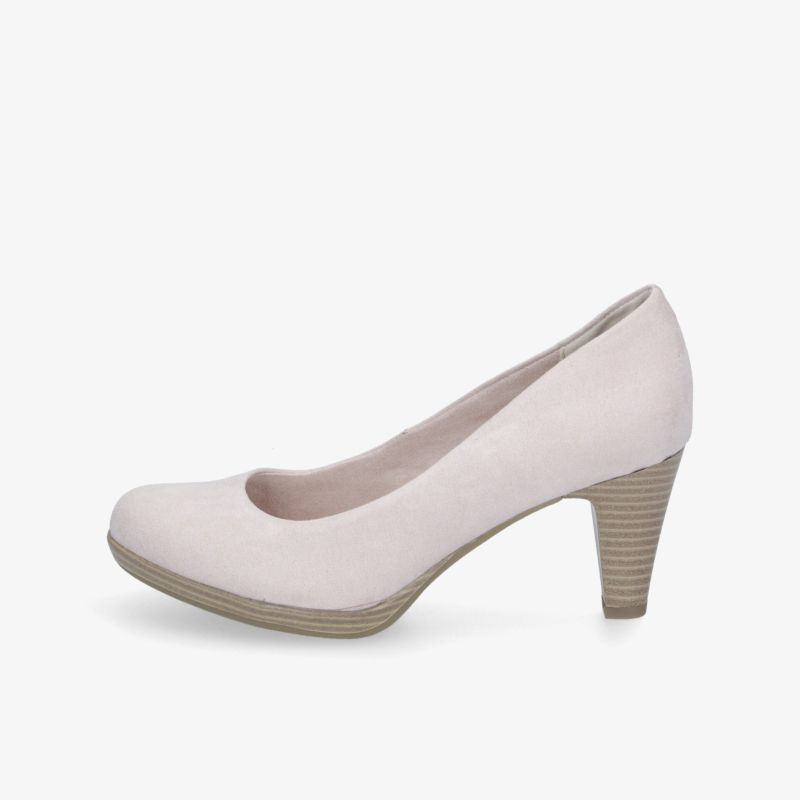Eleganter beiger Pumps mit mittlerem Absatz und schlichtem Design, ideal für vielseitige Anlässe.