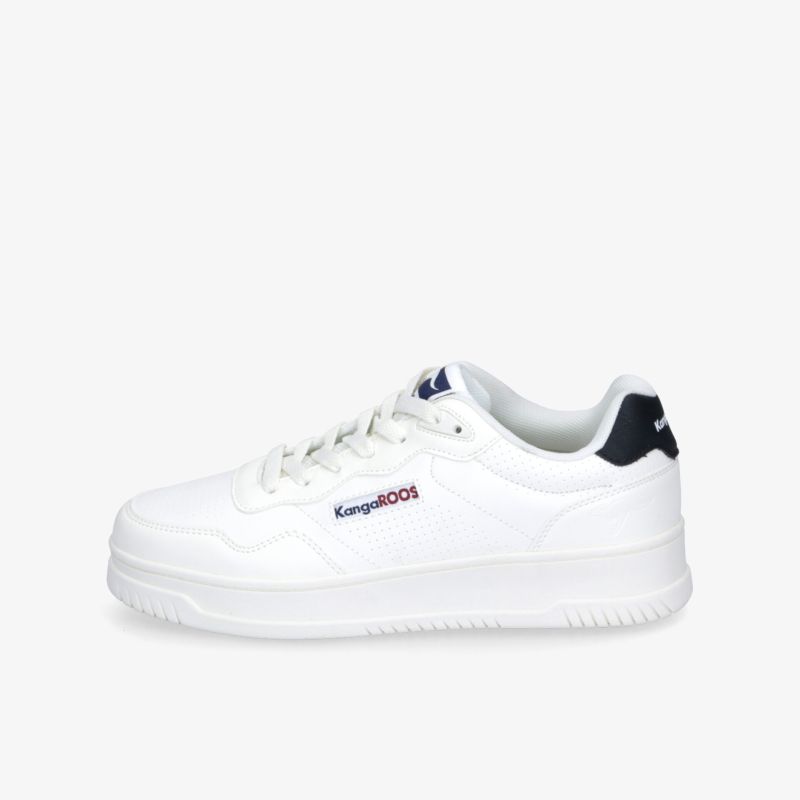moderner weißer Sneaker mit seitlicher Ansicht, komfortabel und robust für sportlichen Alltag