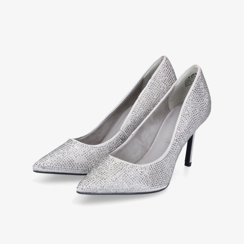 Glitzernde Pumps mit spitzer Vorderkappe und hohem Absatz für einen eleganten und stilvollen Auftritt.