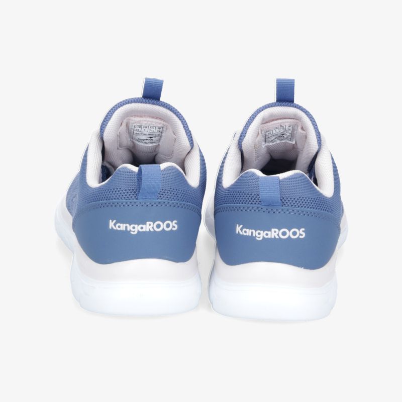 Modische KangaROOS Sneaker in Blau mit komfortabler Passform und stabiler Sohle, Rückansicht.