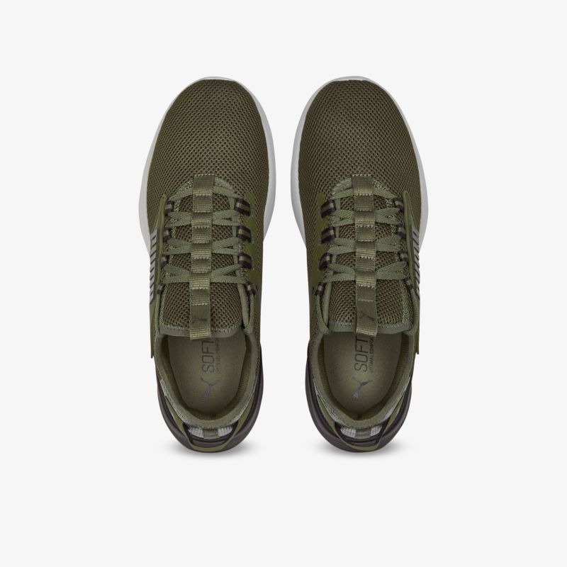 Leichte und stilvolle olivgrüne Sneaker mit atmungsaktivem Material und komfortabler Passform.