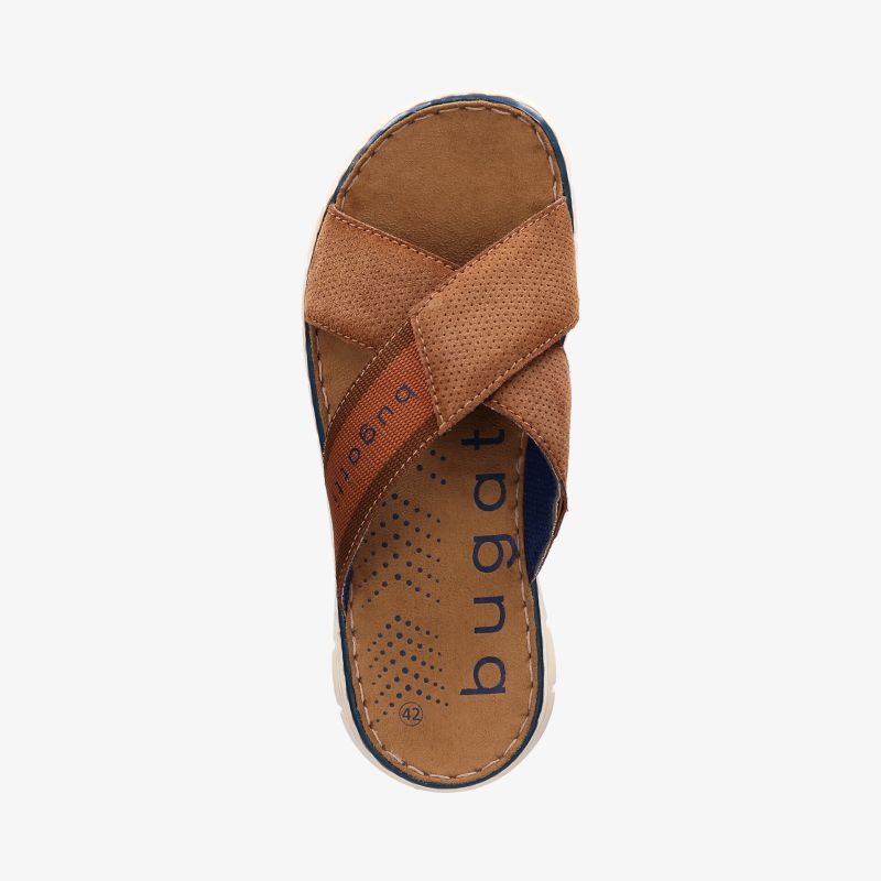Bequeme offene Sandale mit geflochtenem Riemen und gepolsterter Innensohle, ideal für sommerlichen Komfort