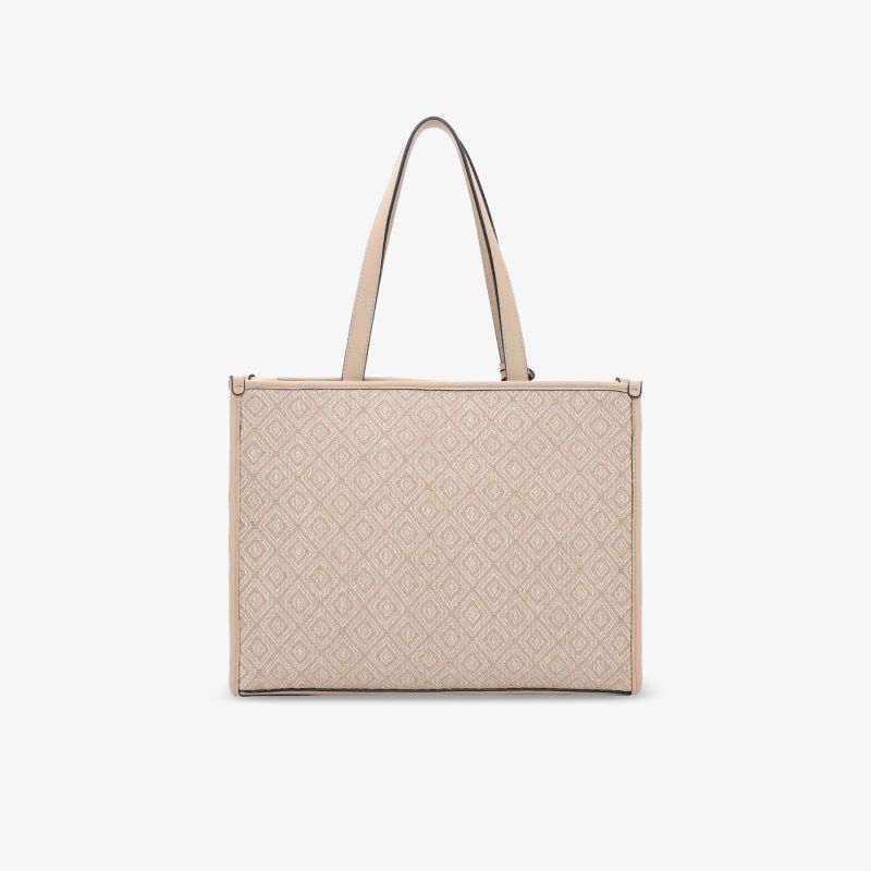 Beige Tasche mit Trageriemen und stilvollem Muster, ideal für alle Gelegenheiten. Robustes Design für den täglichen Gebrauch.