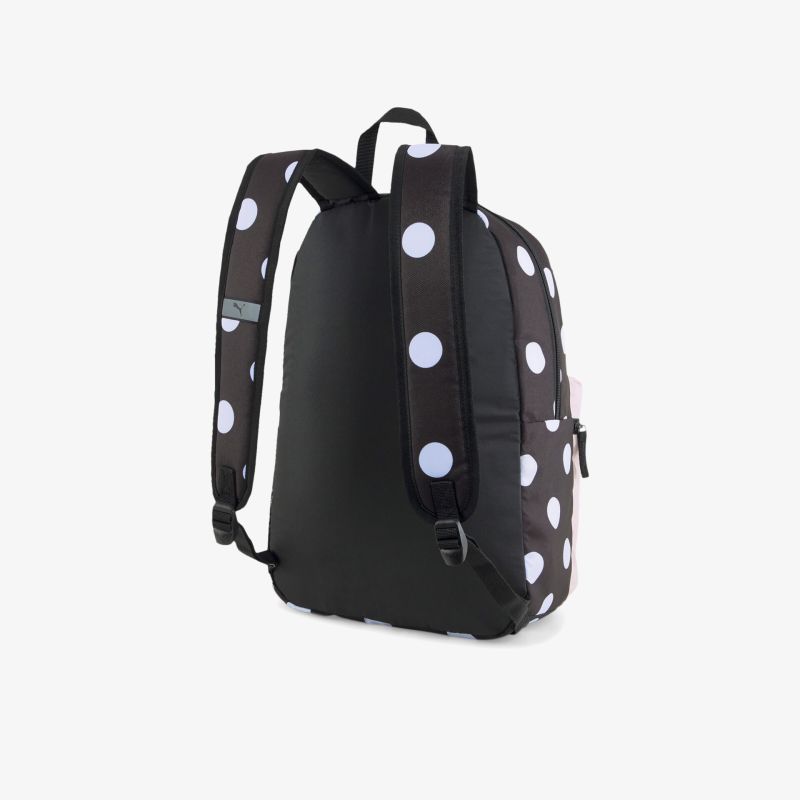 Stilvoller Rucksack mit Punkte-Muster, verstellbaren Trägern und großzügigem Platzangebot für den täglichen Gebrauch.