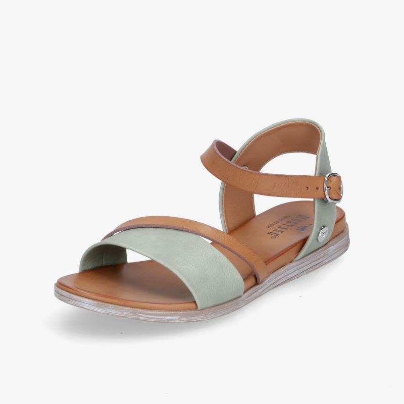 Moderne flache Sandale mit verstellbarem Riemen und offener Zehenpartie, komfortabel und flexibel