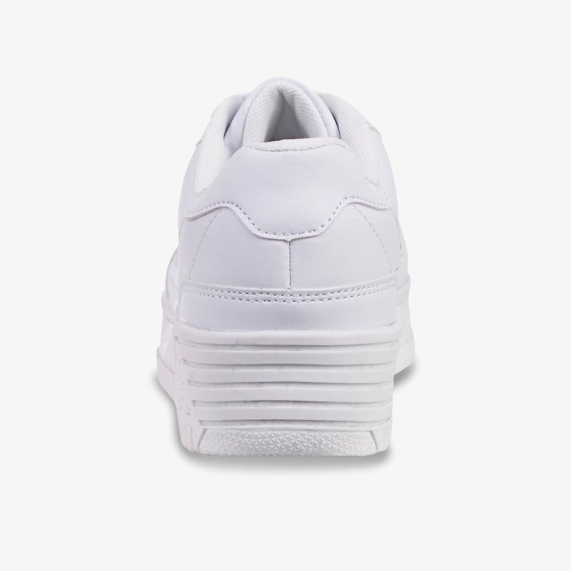 Moderner weißer Sneaker mit rutschfester Sohle und sportlichem Design, ideal für vielseitige Anlässe.