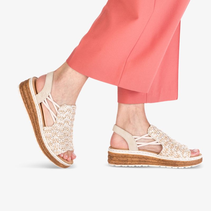 leichte sandalette mit geflochtenem design auf platttformsohle, bequem und rutschfest, ideal für sommerliche anlässe